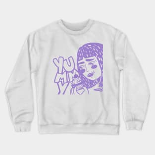 Girl Eating Cupcake Crewneck Sweatshirt